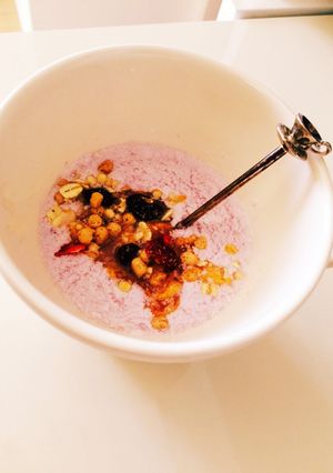簡単朝食۞ホットヨーグラノラ-レシピのメイン写真
