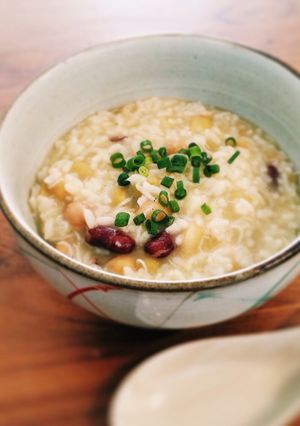 お豆たっぷり！圧力鍋でほっこりお粥-レシピのメイン写真