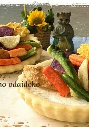 手作りタルト！野菜チップをのせて-レシピのメイン写真