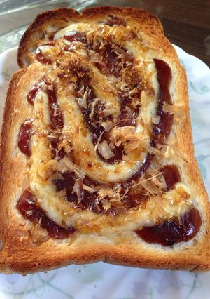 だらず朝ごはん♡簡単♡お好み焼トースト-レシピのメイン写真