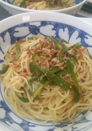 ピーマンとじゃこの和風パスタ-レシピのメイン写真