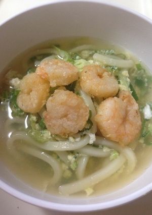 あったか小エビ天うどん！-レシピのメイン写真