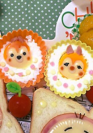 ツムツム♡チップ&デール目玉焼き-レシピのメイン写真