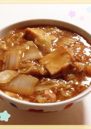 白菜厚揚げツナのバター醤油トロトロ煮込み-レシピのメイン写真