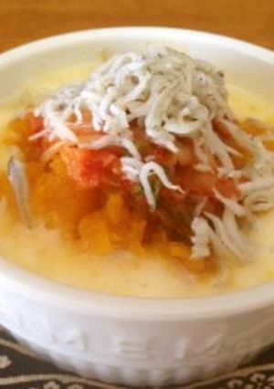かぼちゃの煮物とキムチでココットカマン-レシピのメイン写真