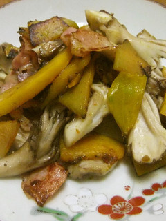 かぼちゃときのこのシャキシャキ炒め-レシピのメイン写真