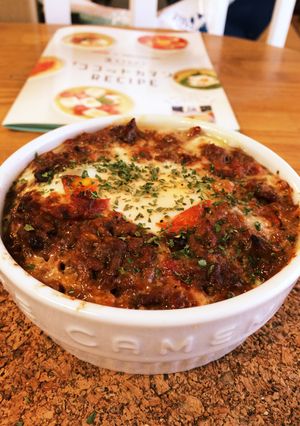 トマト肉味噌のカマンベールココット-レシピのメイン写真