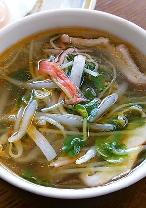 オクラの新芽スープ-レシピのメイン写真