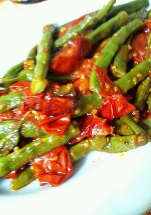 インゲンとトマトの煮込み-レシピのメイン写真