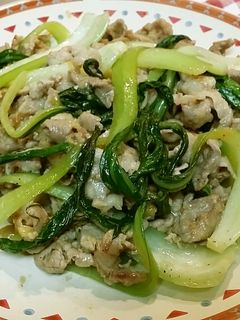 ✩簡単✩豚肉と青梗菜の塩レモン炒め-レシピのメイン写真