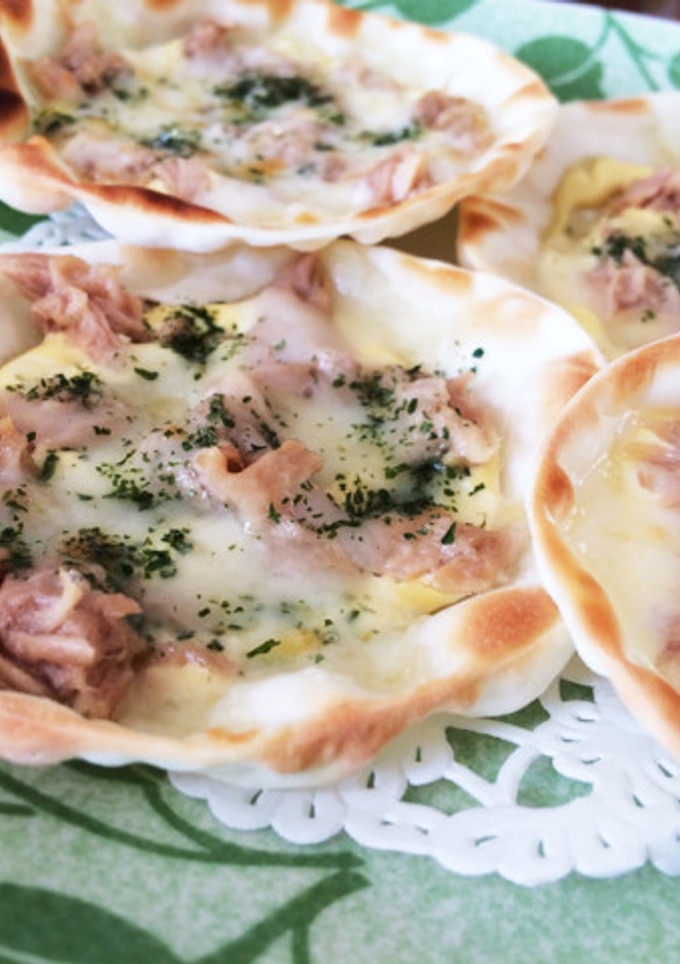 ツナマヨ☆餃子の皮ピザ-レシピのメイン写真