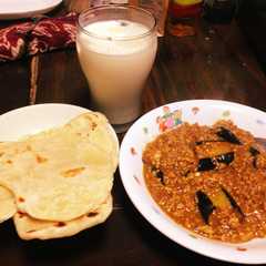 รูปของ スパイスで作る茄子と挽肉とトマトのカレー