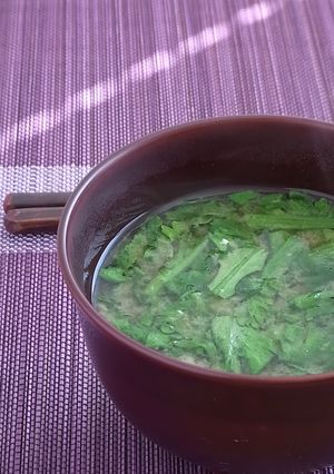 春菊のお味噌汁-レシピのメイン写真