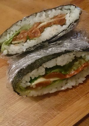 梅チーズおにぎらず！-レシピのメイン写真