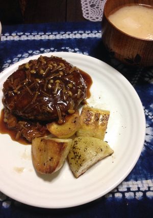 ヘルシー蓮根ハンバーグ-レシピのメイン写真