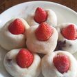 だんご粉で出来るいちご大福☆