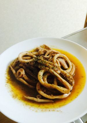 肝捨てないで！子供も大好きイカバター焼き-レシピのメイン写真