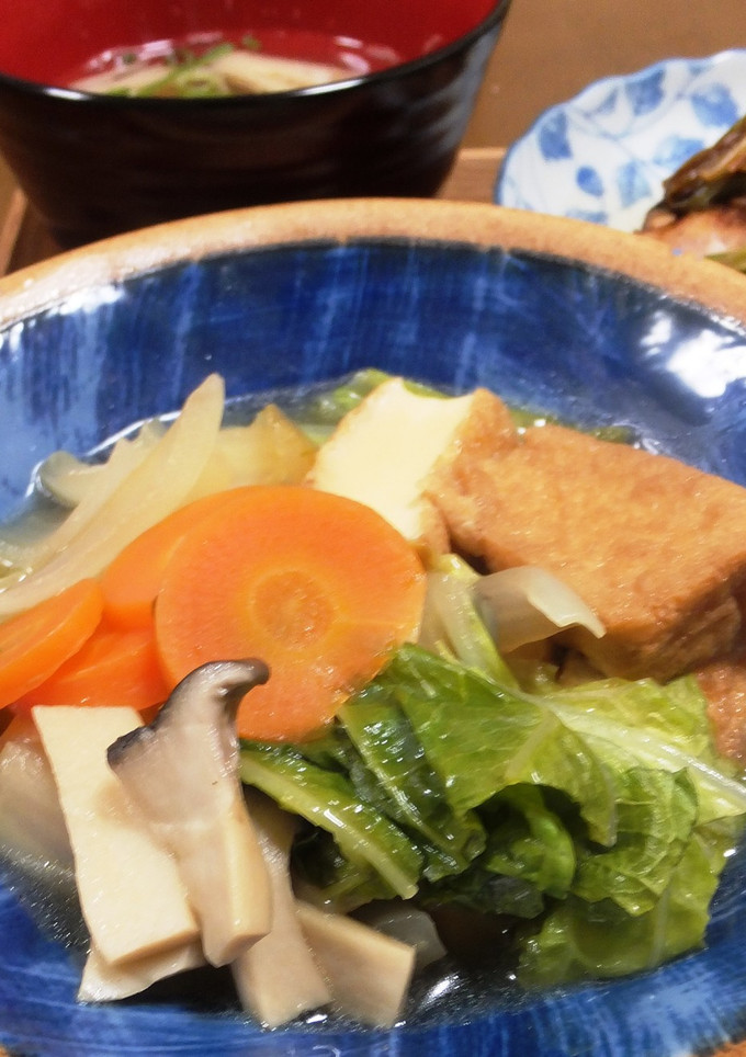 ワンルームご飯★白菜と厚揚げの煮物-レシピのメイン写真