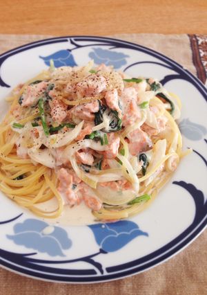スモークサーモンのクリームパスタ-レシピのメイン写真