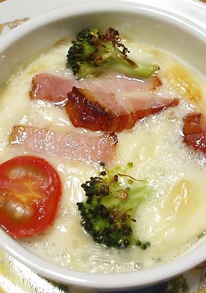 あるもので☆お手軽朝食ココットカマン-レシピのメイン写真