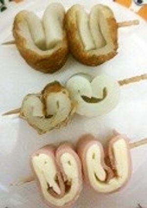 ハートちくわ・ハートハムチーズ-レシピのメイン写真