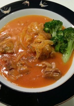 鶏肉のトマトクリーム煮♪-レシピのメイン写真