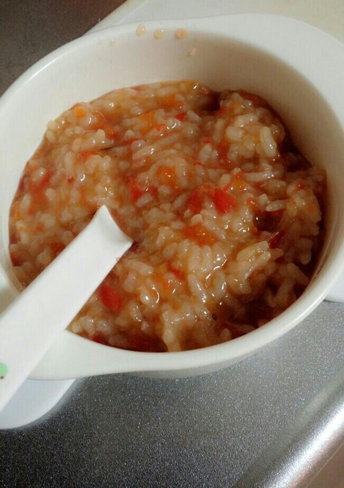 離乳食☆トマトとレタスのおかゆ☆-レシピのメイン写真