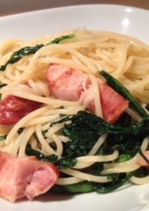 春菊とベーコンのパスタ♬-レシピのメイン写真