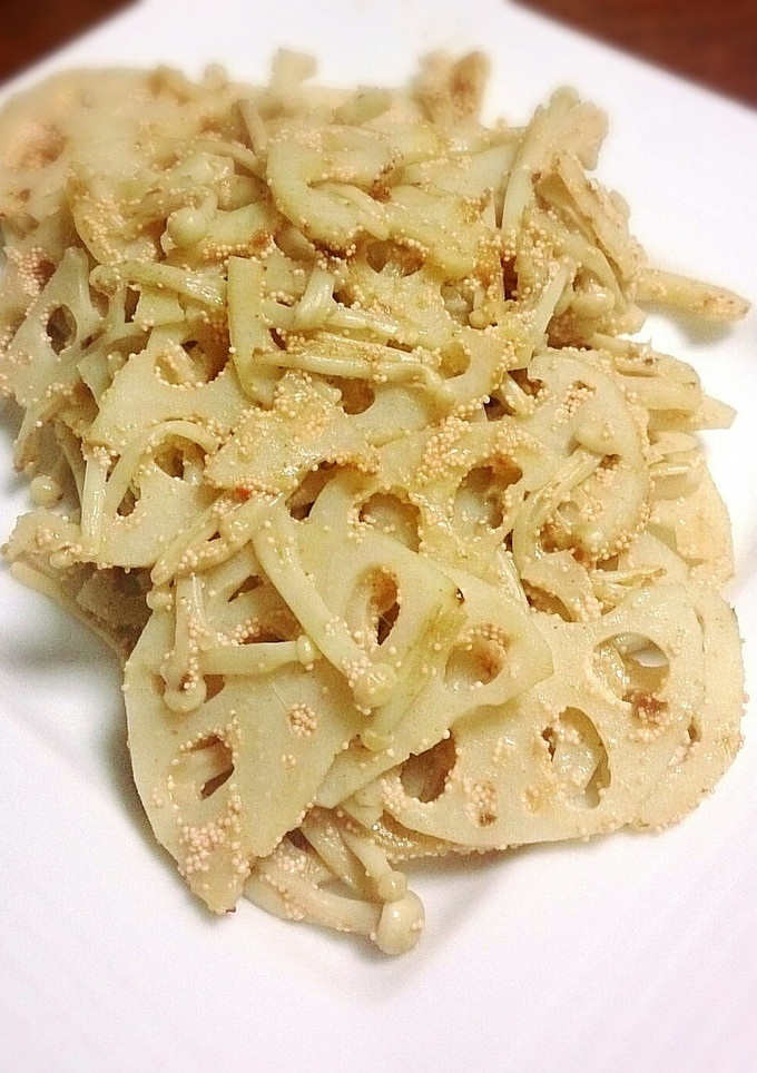 蓮根とえのきの明太マヨ炒め-レシピのメイン写真
