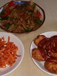 ピーマンすき焼き風+ニンジン炒め-レシピのメイン写真