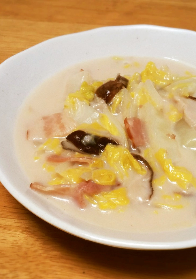 生姜でぽかぽか☆白菜の和風ミルク煮-レシピのメイン写真
