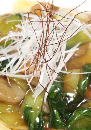 エビと青梗菜の中華風あんかけパスタ-レシピのメイン写真