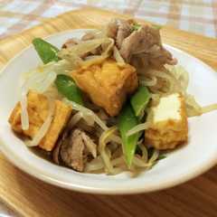 รูปของ 豚肉と厚揚げのさっぱりもやし炒め