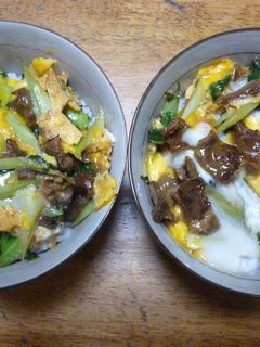 筋肉で卵とじ丼-レシピのメイン写真