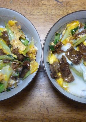 筋肉で卵とじ丼-レシピのメイン写真