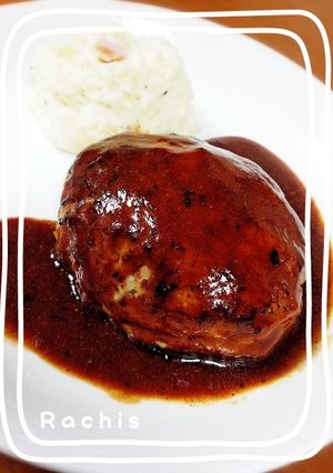 簡単！ふっくら！チーズINハンバーグ♡-レシピのメイン写真