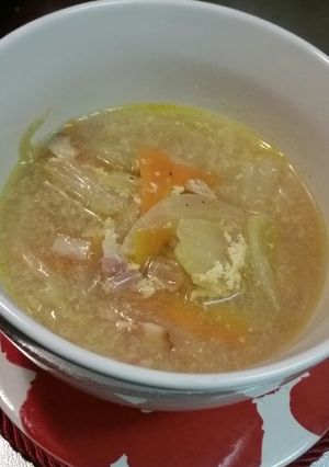 簡単！野菜スープ ほんわかたまご味-レシピのメイン写真