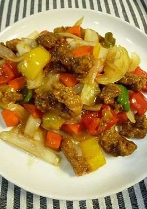 レンジで簡単！黒酢酢豚-レシピのメイン写真
