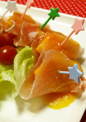 クリスマスオードブル☆柿の生ハムロール-レシピのメイン写真