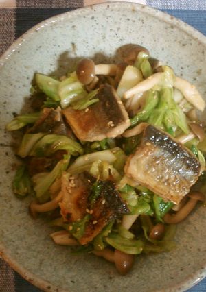 野菜炒め秋刀魚で★-レシピのメイン写真