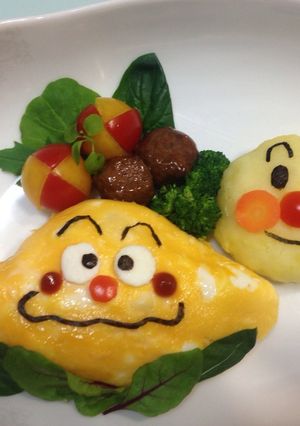 アンパンマンのマッシュポテト＆オムライス-レシピのメイン写真