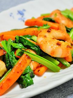 エビと小松菜の中華炒め-レシピのメイン写真