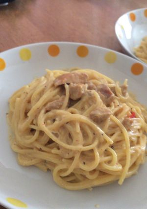いなばのタイカレーでチーズカレーパスタ-レシピのメイン写真