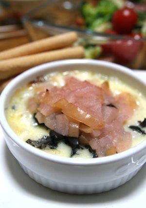 Bオリーブとりんごジャムのココットカマン-レシピのメイン写真