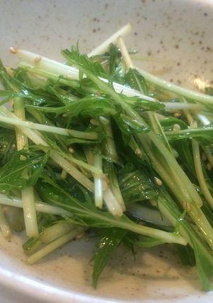 超簡単なのに超美味しい！水菜のサラダ！-レシピのメイン写真