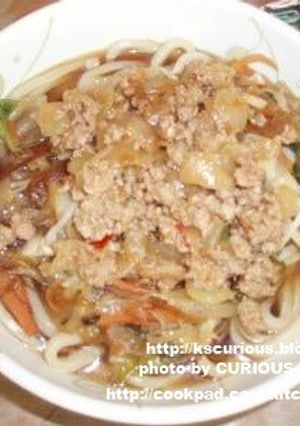 勝タン風ピリ辛野菜たっぷりうどん-レシピのメイン写真