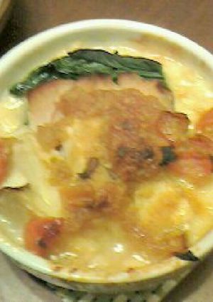 エリンギとほうれん草の味噌ココットカマン-レシピのメイン写真