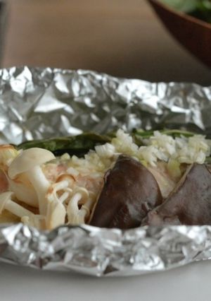 鮭のホイル焼き ネギ塩だれ添え-レシピのメイン写真