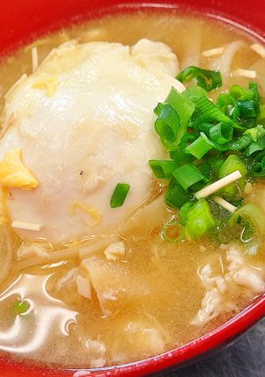 ほっこり卵とふしめん味噌汁（松小５）-レシピのメイン写真