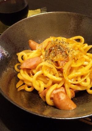 簡単！冷凍うどんでナポリタン♪-レシピのメイン写真